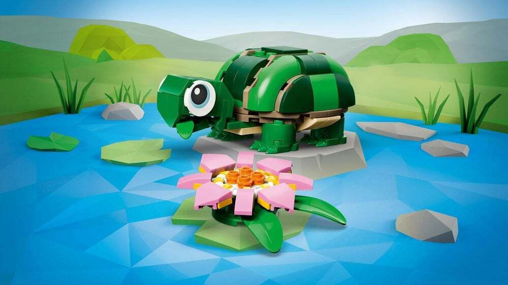 LEGO Creator 3-in-1 Turtle with a Water Lily Flower για 7+ Ετών 124τμχ 31377 - Image 4