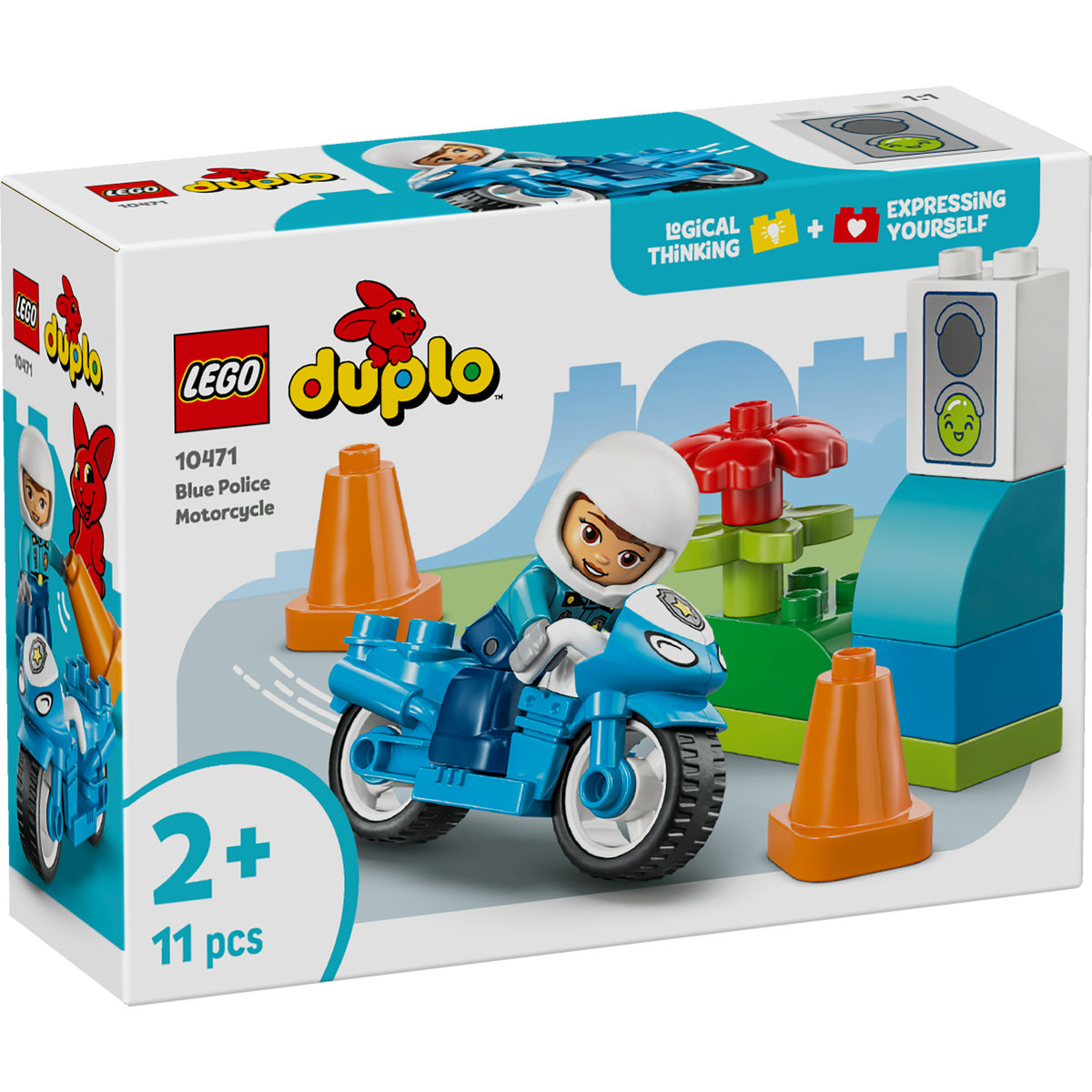 LEGO Duplo Blue Police Motorcycle για 2+ Ετών 11τμχ 10471 - Image 3