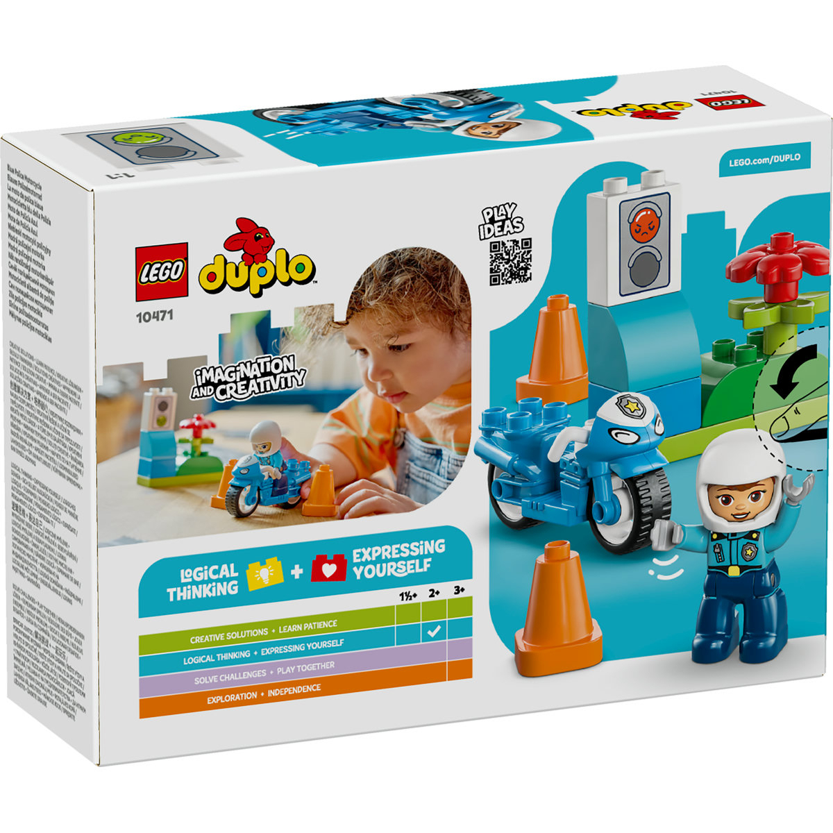 LEGO Duplo Blue Police Motorcycle για 2+ Ετών 11τμχ 10471 - Image 4