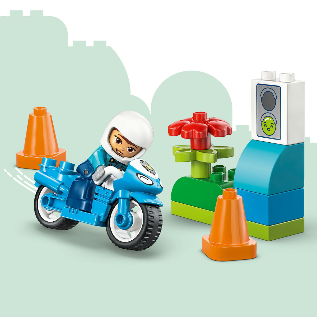 LEGO Duplo Blue Police Motorcycle για 2+ Ετών 11τμχ 10471 - Image 5