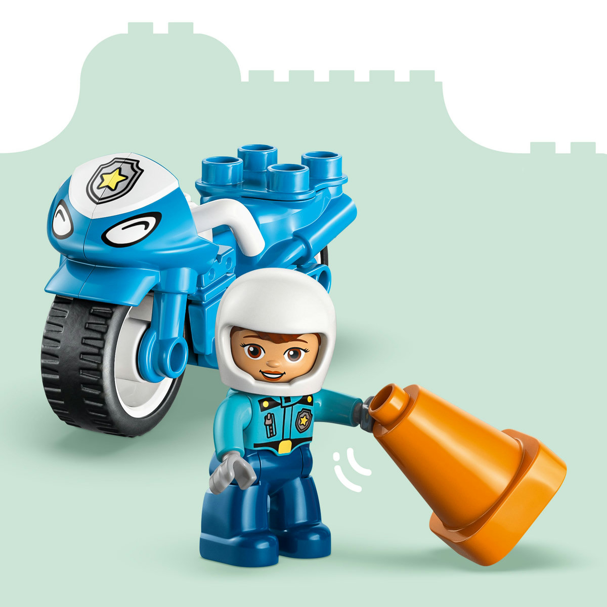 LEGO Duplo Blue Police Motorcycle για 2+ Ετών 11τμχ 10471 - Image 7