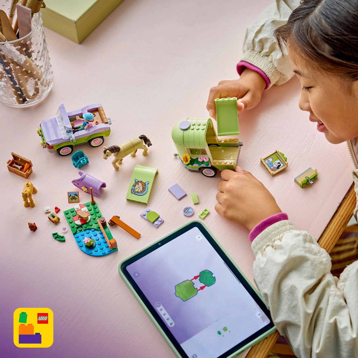 LEGO Friends Horse & Baby Foal Trailer για 7+ Ετών 279τμχ 42695 - Image 6
