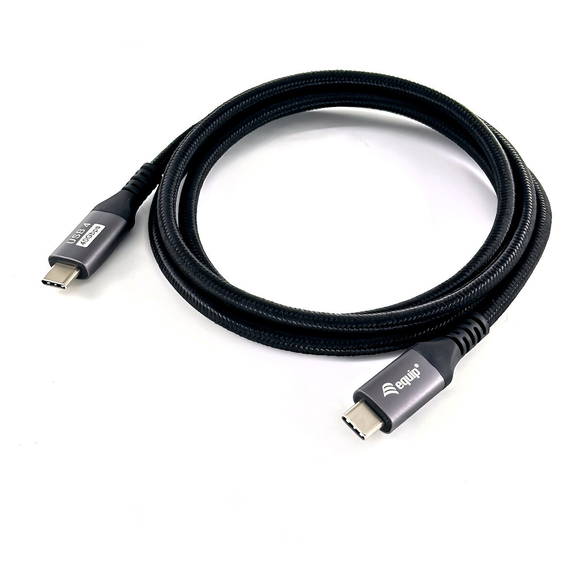 Equip Braided USB 4 Cable USB-C male - USB-C 240W Μαύρο 1.2m 128381 - Image 5