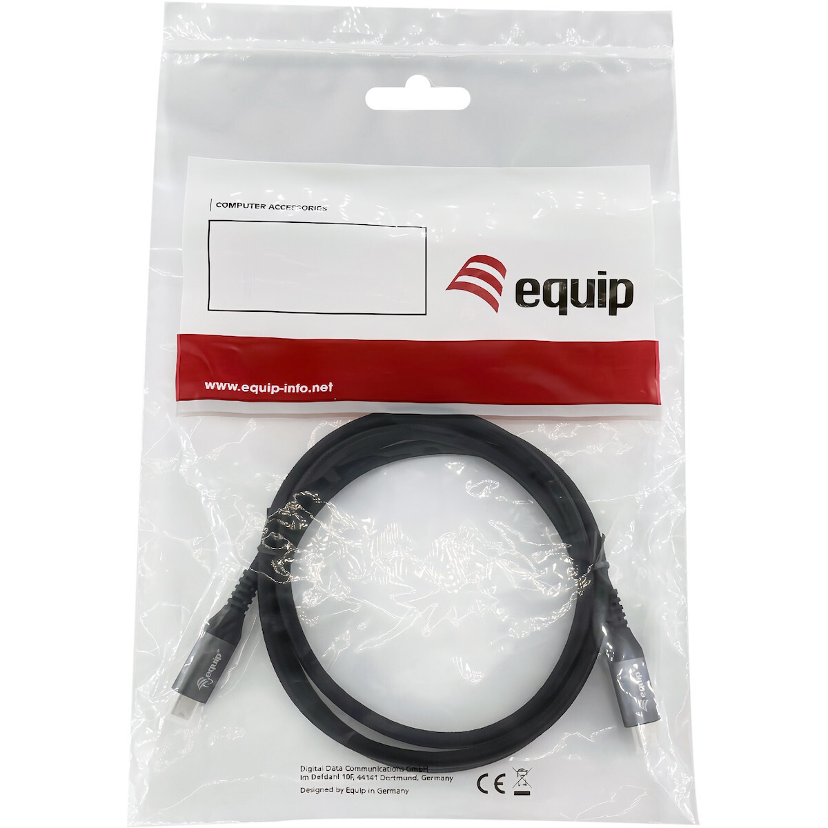 Equip Braided USB 4 Cable USB-C male - USB-C 240W Μαύρο 1.2m 128381 - Image 6