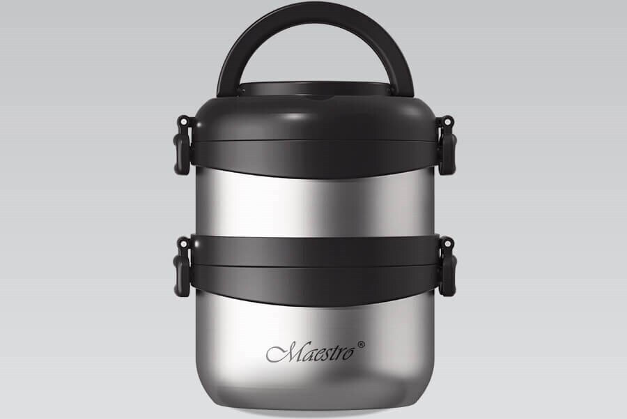 Maestro Μπουκάλι Θερμός Πλαστικό / Ανοξείδωτο 1.5lt Black με Λαβή MR-1635-150 - Image 2