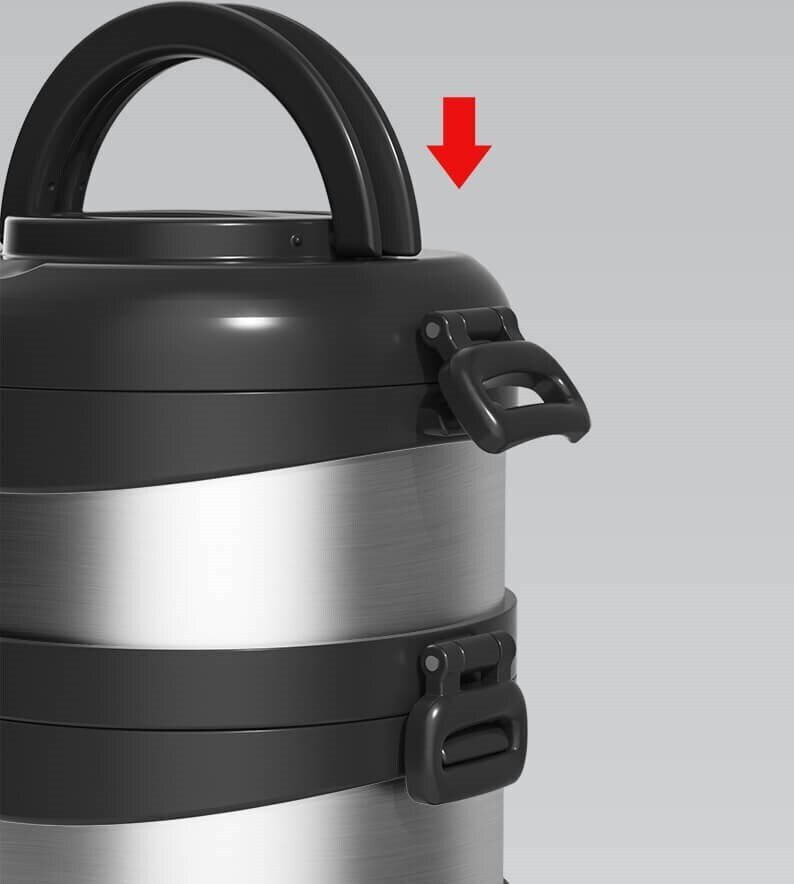 Maestro Μπουκάλι Θερμός Πλαστικό / Ανοξείδωτο 1.5lt Black με Λαβή MR-1635-150 - Image 3