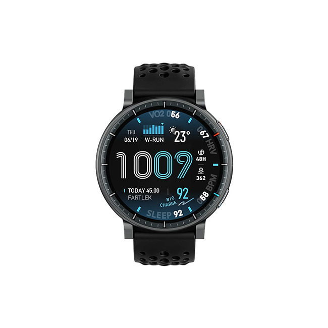 Amazfit Active Max 49mm Αδιάβροχο Smartwatch με Παλμογράφο (Μαύρο)