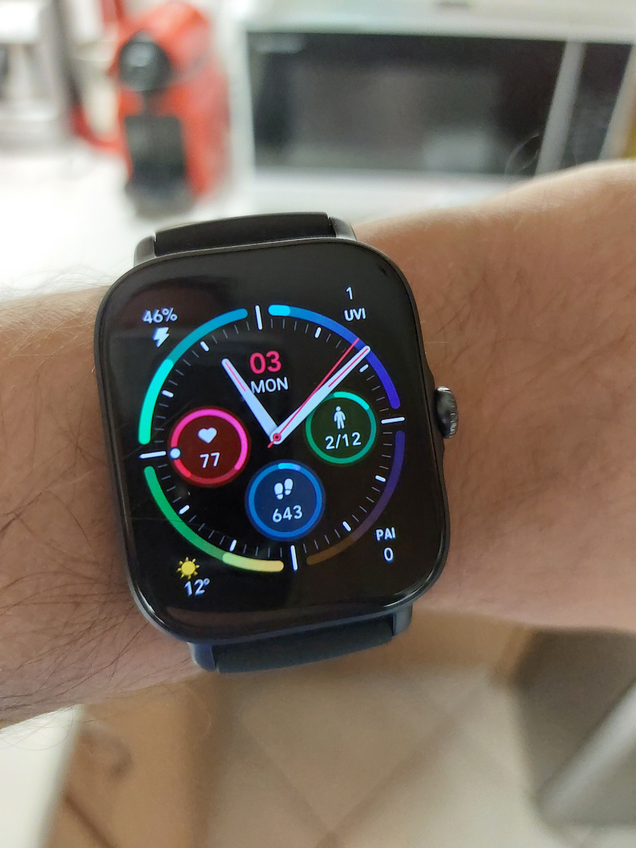 Amazfit GTS 3 Aluminium 43mm Αδιάβροχο Smartwatch με Παλμογράφο (Graphite Black) - Image 8
