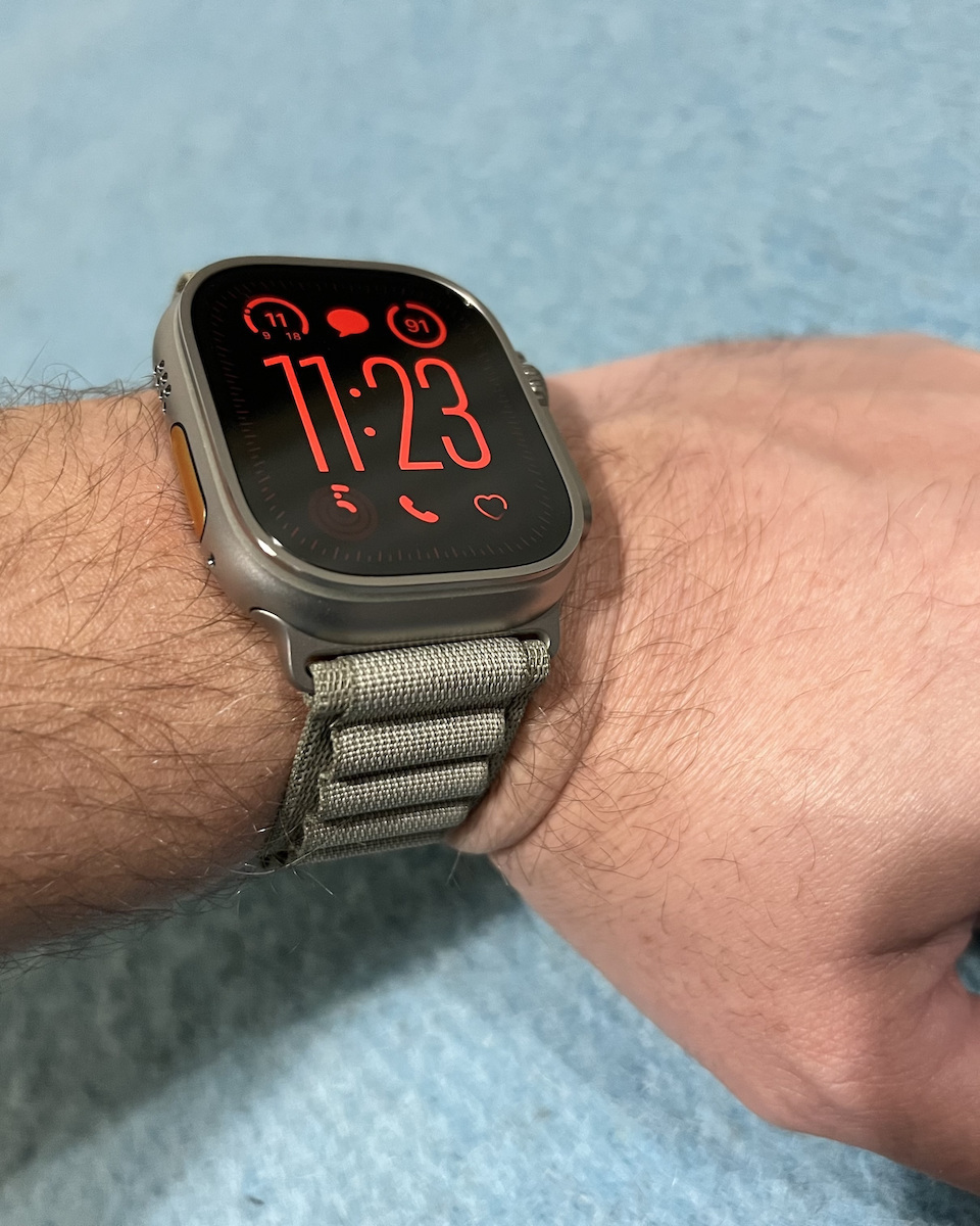 Apple Watch Ultra 2 Titanium 49mm Αδιάβροχο με eSIM και Παλμογράφο (Olive Alpine Loop - Small) - Image 14