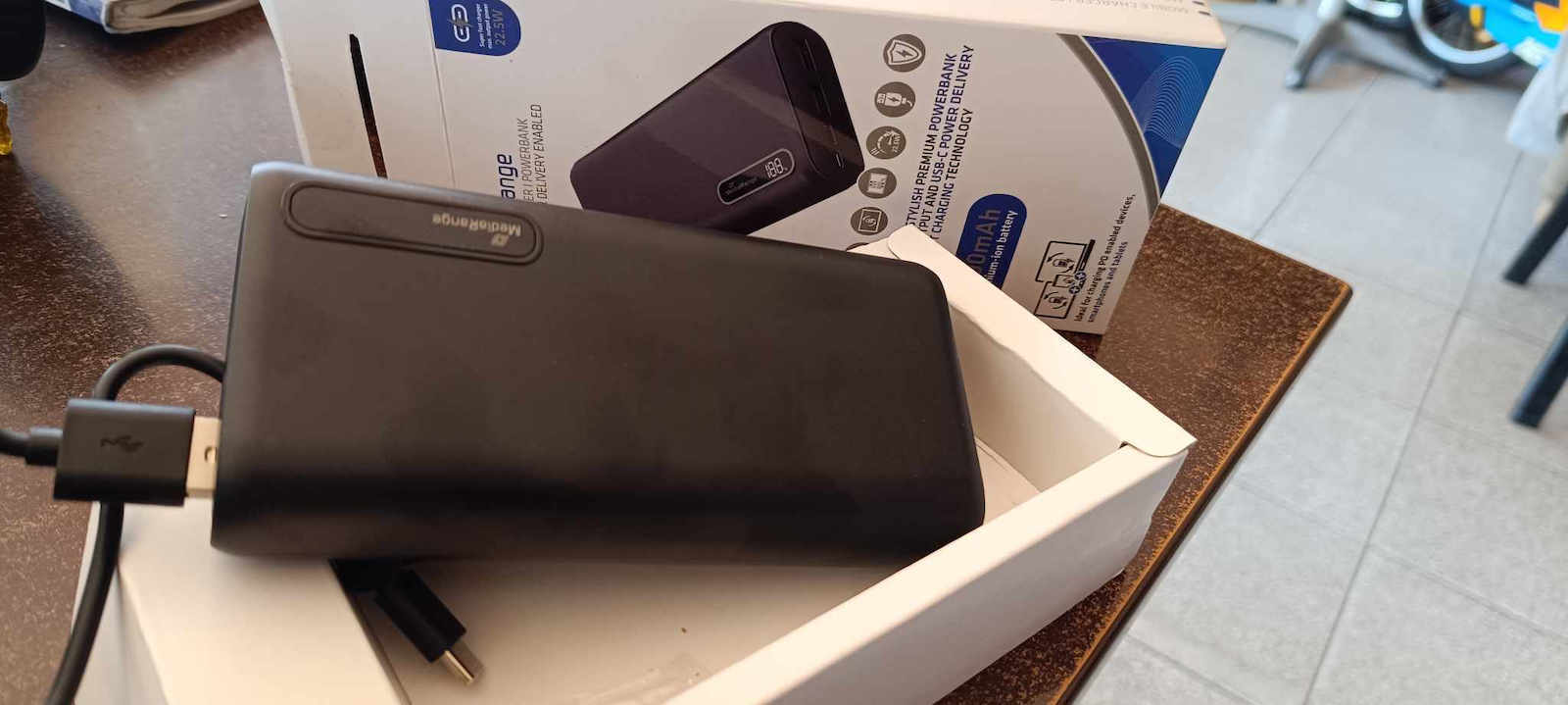 MediaRange MR756 Power Bank 20000mAh με 2 Θύρες USB-A και Θύρα USB-C Power Delivery / Quick Charge 3.0 Μαύρο - Image 9
