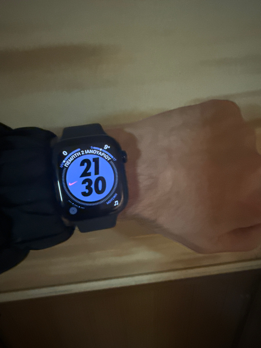 Apple Watch Series 10 Aluminium 42mm Αδιάβροχο με Παλμογράφο (Silver με Denim Sport Band (S/M)) - Image 6