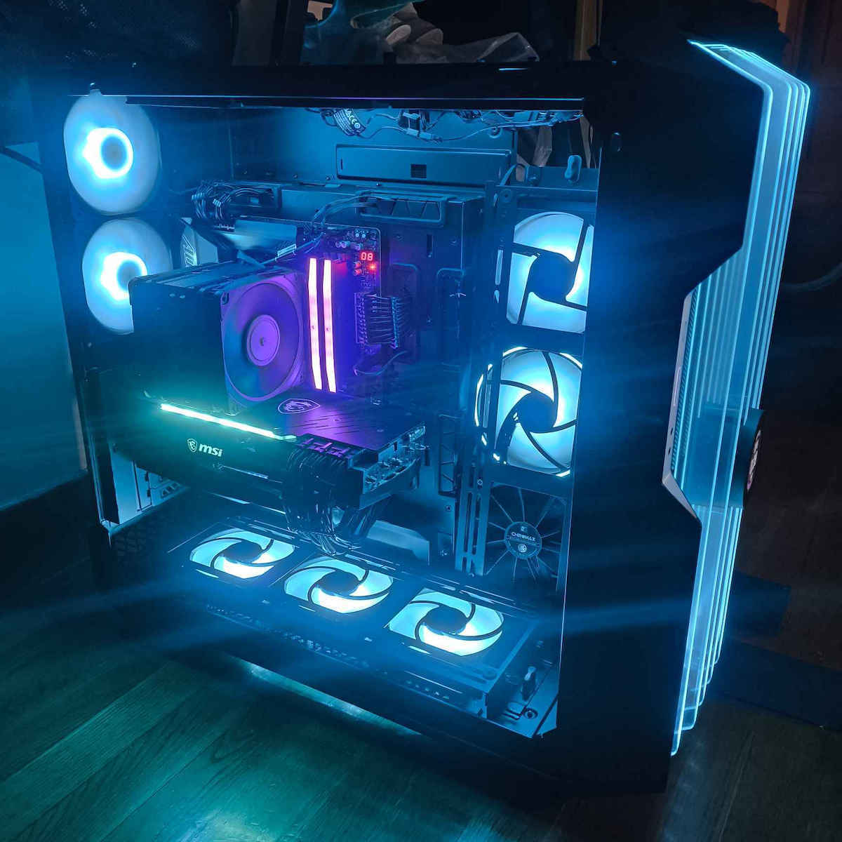 CoolerMaster HAF700 EVO Gaming Full Tower Κουτί Υπολογιστή με Πλαϊνό Παράθυρο και RGB Φωτισμό Titanium Grey - Image 10