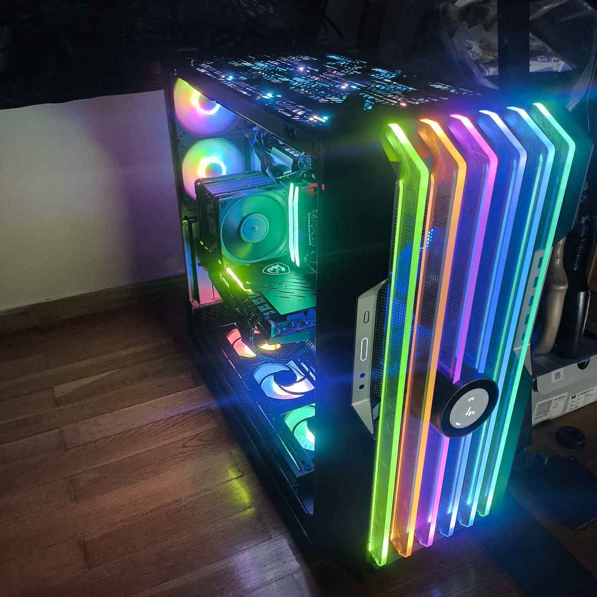 CoolerMaster HAF700 EVO Gaming Full Tower Κουτί Υπολογιστή με Πλαϊνό Παράθυρο και RGB Φωτισμό Titanium Grey - Image 12