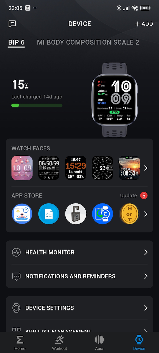 Amazfit Bip 6 46mm Αδιάβροχο Smartwatch με Παλμογράφο (Charcoal) - Image 12