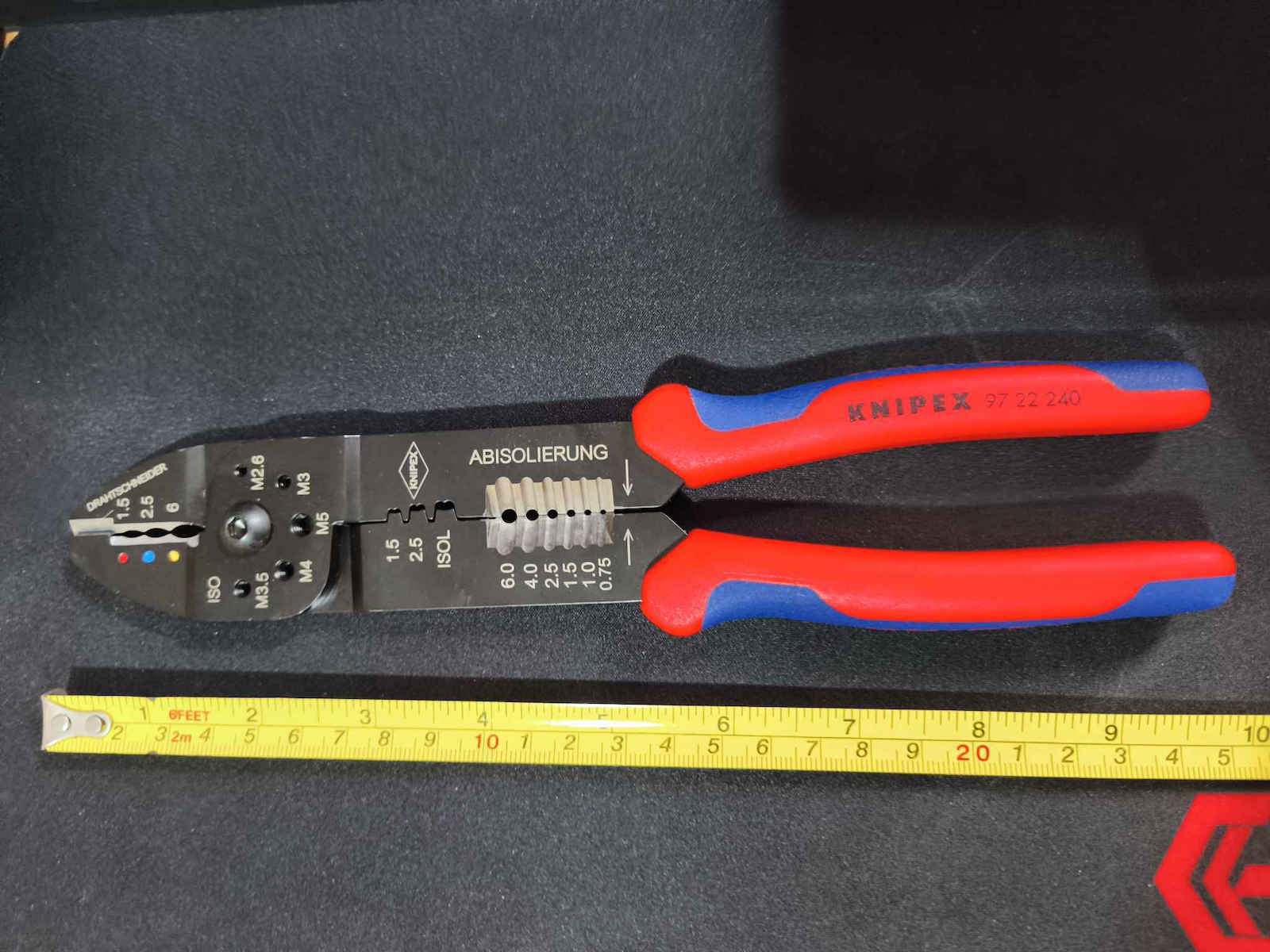 Knipex Πρέσα Ακροδεκτών Διατομής 0.5-6mm² με Απογυμνωτή (Μήκος 240mm) 97 22 240 - Image 9