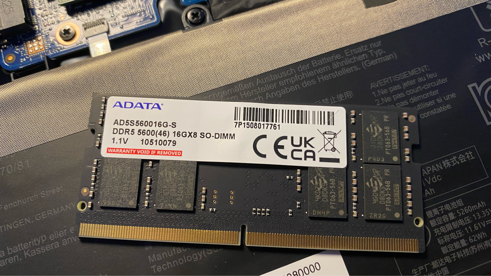Adata DDR5 με Module 1x16GB και Ταχύτητα 5600 για Laptop AD5S560016G-S - Image 5