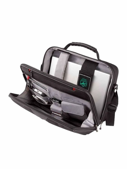 Wenger Legacy Double Gusset Τσάντα Ώμου / Χειρός για Laptop 16" σε Μαύρο χρώμα - Image 4
