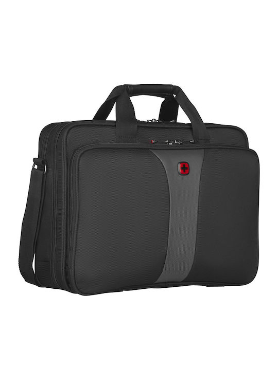 Wenger Legacy Double Gusset Τσάντα Ώμου / Χειρός για Laptop 16" σε Μαύρο χρώμα - Image 7