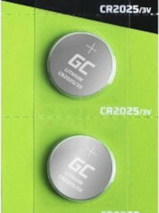 Green Cell Μπαταρίες Λιθίου Ρολογιών CR2025 3V 5τμχ