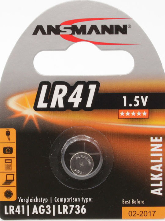 Ansmann Αλκαλική Μπαταρία Ρολογιών LR41 1.5V 1τμχ - Image 2