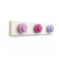 LEGO Wall Hanger Rack Παιδική Κρεμάστρα Πολλαπλών Θέσεων Πλαστική Pink-Dark Pink-Lilac 33.4x6.5x4.5εκ. 41110002