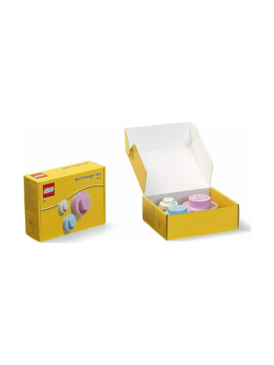 LEGO Lego Wall Bracket Παιδική Κρεμάστρα Πολλαπλών Θέσεων Πλαστική White/Light Blue/Pink 3τμχ 40161736 - Image 3