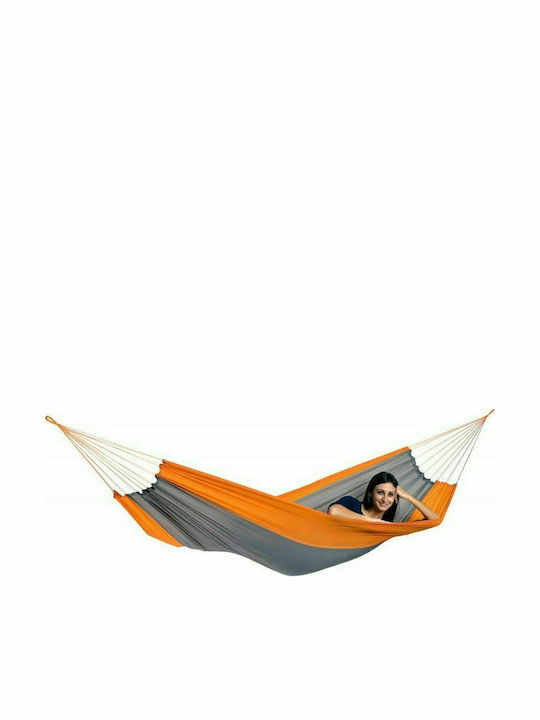 Amazonas Silk Traveller Techno Αιώρα Αλεξίπτωτο Υφασμάτινη Orange / Grey 220x140εκ. AZ-1030160 AZ-1030170 - Image 2