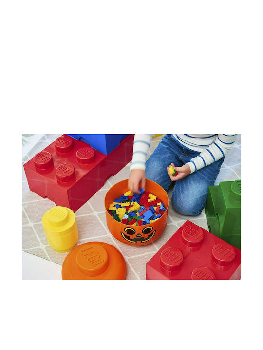 Room Copenhagen Παιδικό Κουτί Αποθήκευσης από Πλαστικό Lego Head Pumpkin Πορτοκαλί 24x24x27cm 40321729 - Image 3