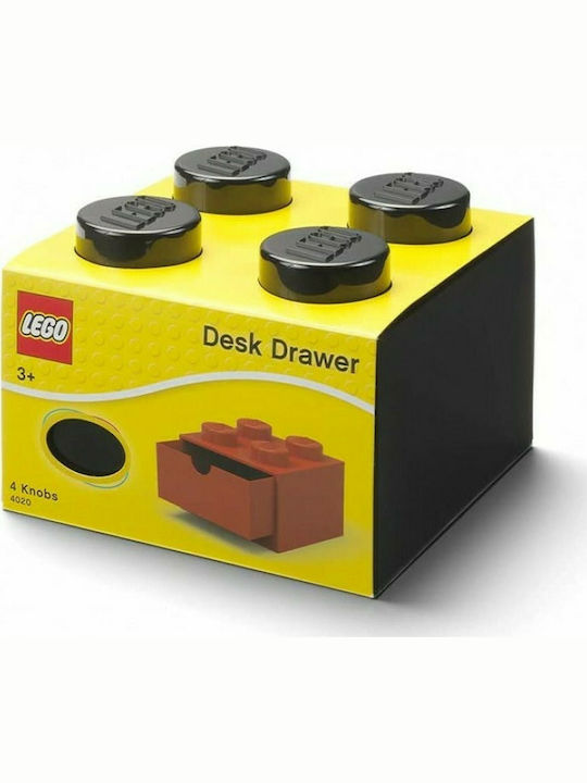 LEGO Παιδικό Κουτί Αποθήκευσης από Πλαστικό 4 Knobs Μαύρο 15x15x11cm 40201733 - Image 2