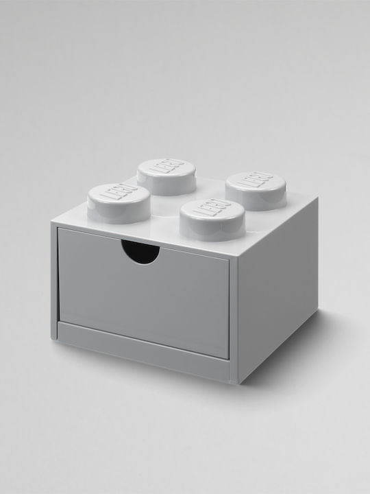 LEGO Παιδικό Κουτί Αποθήκευσης από Πλαστικό 4 Knobs Γκρι 32x16x11cm 40201740 - Image 3