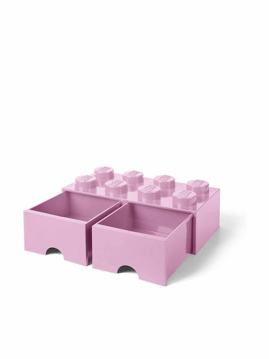 LEGO Παιδικό Κουτί Αποθήκευσης από Πλαστικό 8 Knobs Ροζ 50x25x17cm 40061738 - Image 3