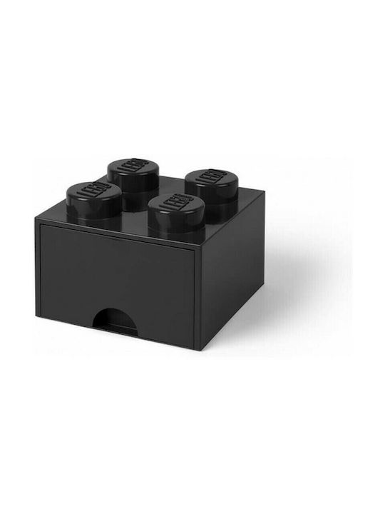 LEGO Παιδικό Κουτί Αποθήκευσης από Πλαστικό 4 Knobs Μαύρο 22x22x17cm 40051733 - Image 4