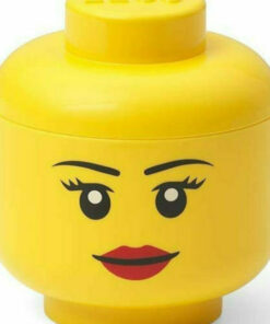 LEGO Παιδικό Κουτί Αποθήκευσης από Πλαστικό Head Κίτρινο 10x10x11cm 40331725