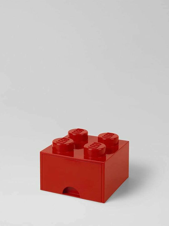 LEGO Παιδικό Κουτί Αποθήκευσης από Πλαστικό 4 Knobs Κόκκινο 25x25x18cm 40051730 - Image 4