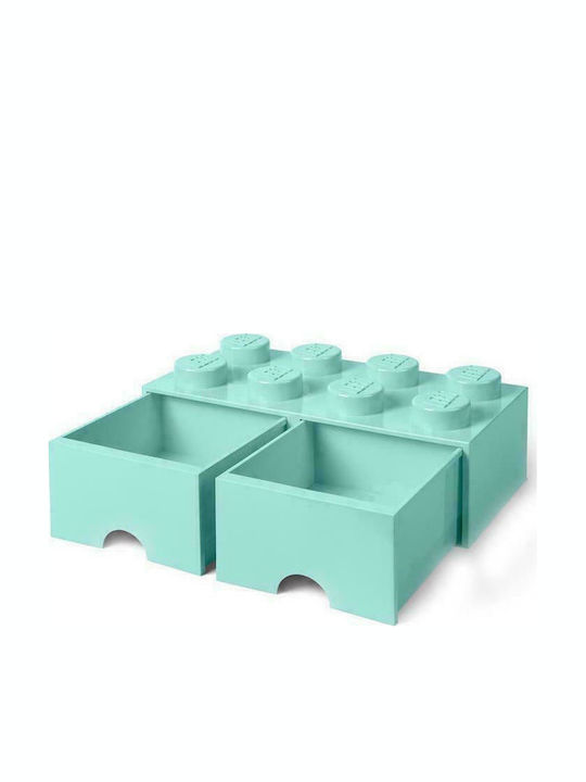 LEGO Παιδικό Κουτί Αποθήκευσης από Πλαστικό 8 Knobs Τιρκουάζ 50x25x17cm 40061742 - Image 2