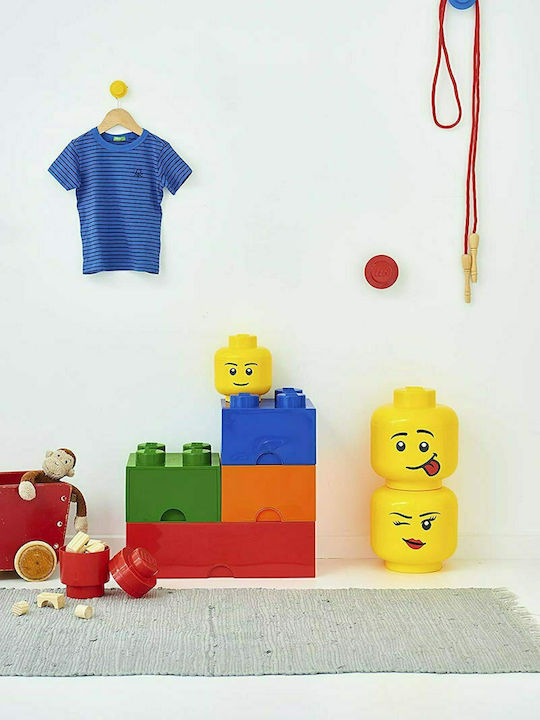 LEGO Παιδικό Κουτί Αποθήκευσης από Πλαστικό S Girl Head Κίτρινο 16x16x18cm 40311725 - Image 3