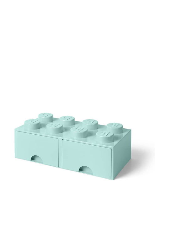 LEGO Παιδικό Κουτί Αποθήκευσης από Πλαστικό 8 Knobs Τιρκουάζ 50x25x17cm 40061742 - Image 3
