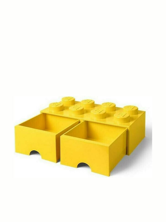 LEGO Παιδικό Κουτί Αποθήκευσης από Πλαστικό 8 Knobs Κίτρινο 50x25x17cm 40061732 - Image 3