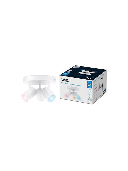 WiZ Τριπλό Σποτ με Ντουί GU10 σε Λευκό Χρώμα 929003210801 - Image 2