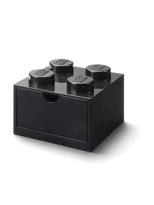 LEGO Παιδικό Κουτί Αποθήκευσης από Πλαστικό 4 Knobs Μαύρο 15x15x11cm 40201733 - Image 3