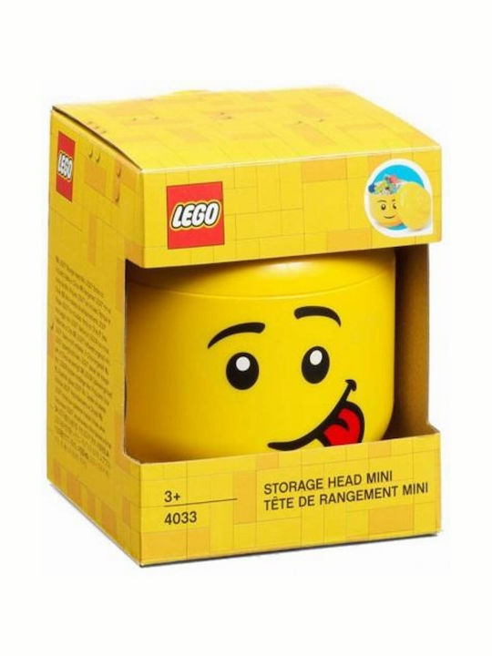 LEGO Παιδικό Κουτί Αποθήκευσης από Πλαστικό Head Κίτρινο 10x10x11cm 40331726 - Image 2