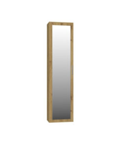 Duo Μονόφυλλη Ντουλάπα με Καθρέπτη Oak 50x35x180cm