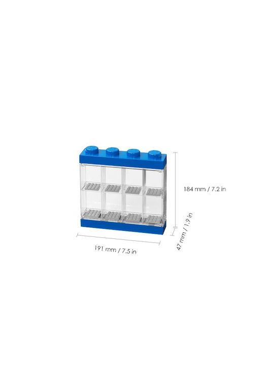 LEGO Παιδικό Κουτί Αποθήκευσης από Πλαστικό Display Case 8 Mini Figures Μπλε 19.1x18.4x18.4cm 40650005 - Image 3