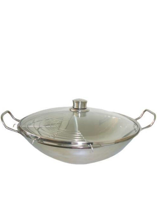Bosch Wok από Ανοξείδωτο Ατσάλι Με Καπάκι 36cm - Image 2
