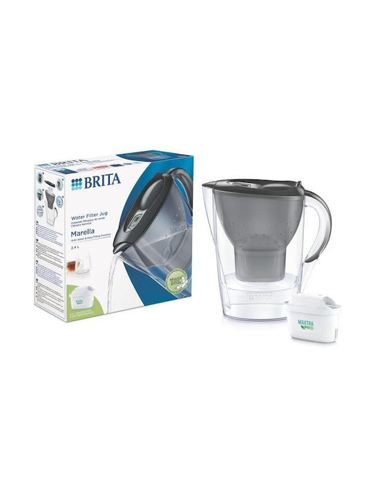 Brita Marella Κανάτα Σερβιρίσματος Πλαστική Graphite με Φίλτρο 2400ml - Image 6