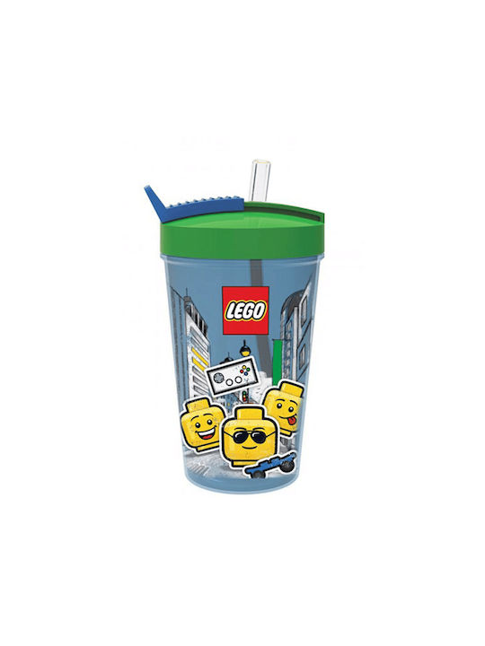 LEGO Ιconic Boy Ποτήρι Νερού από Πλαστικό με Καλαμάκι 500ml 40441724 - Image 2