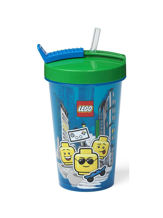 LEGO Ιconic Boy Ποτήρι Νερού από Πλαστικό με Καλαμάκι 500ml 40441724 - Image 3