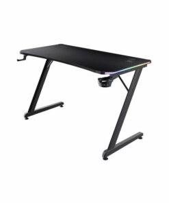 Γραφείο Gaming GXT 709 Luminus Ξύλινο Μαύρο με Μεταλλικά Πόδια & LED 120x74x60εκ. 25184