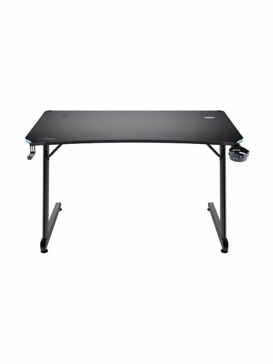 Γραφείο Gaming GXT 709 Luminus Ξύλινο Μαύρο με Μεταλλικά Πόδια & LED 120x74x60εκ. 25184 - Image 2