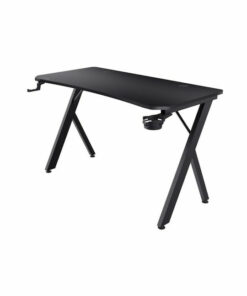 Γραφείο Gaming GXT700 Omnius Ξύλινο Μαύρο με Μεταλλικά Πόδια & USB θύρες 120x60x74εκ. 25420